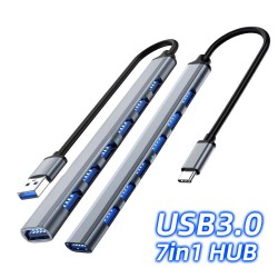 Type-C / USB A - USB 3.0 HUB - OTG - 4/7-poorts - splitter - adapterHubs