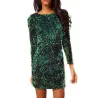 Groene mini-jurk met paillettenJurken