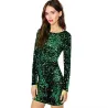 Groene mini-jurk met paillettenJurken