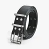 Leren riem in punkstijl - dubbele metalen ringenRiemen