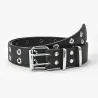 Leren riem in punkstijl - dubbele metalen ringenRiemen