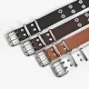 Leren riem in punkstijl - dubbele metalen ringenRiemen