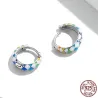 Regenboog oorringen - 925 sterling zilverOorbellen