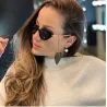 Cat eye stijl zonnebril - met ketting / hartZonnebril