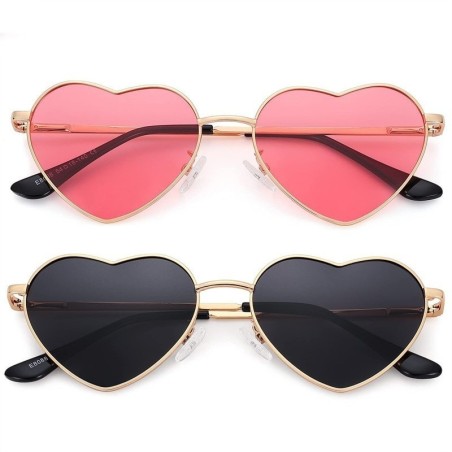 Heart shaped sunglasses - metal frame - UV400Sunglasses