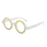 Lunettes de soleil rondes rétro - verres transparents