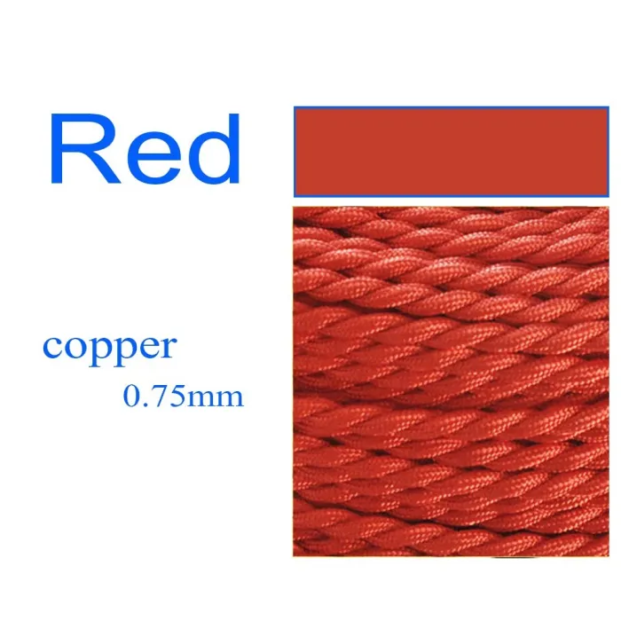 Vintage twisted woven fabric - braided electrical wire - hanging lamp cord - 2 coreLights & lighting