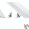 Hartvormige oorbellen - met regenboogglazuurOorbellen
