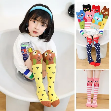 Chaussettes longues enfant - motif animaux
