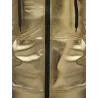 Glanzend metallic vest met capuchonJassen