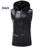 Glanzend metallic vest met capuchonJassen