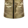Glanzend metallic vest met capuchonJassen