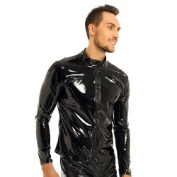 Glanzende lakleren jasJassen