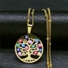 Turks oog / levensboom hanger - met ketting - RVSHalskettingen