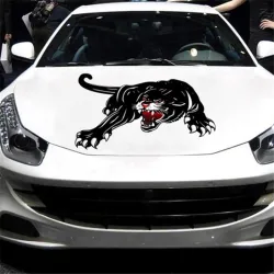 Tigre noir - autocollant de voiture en vinyle
