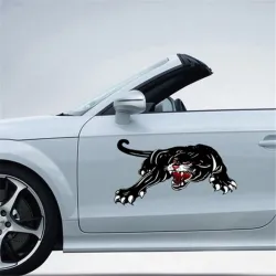 Tigre noir - autocollant de voiture en vinyle