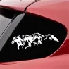 Autocollant de voiture en vinyle - trois chevaux
