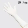 Gants longs jetables en nitrile - polyvalents - fonction écran tactile - imperméables - blancs