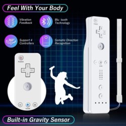 Télécommande sans fil 2 en 1 - motion plus / Nunchuck - pour Nintendo Wii / Wii U Joystick