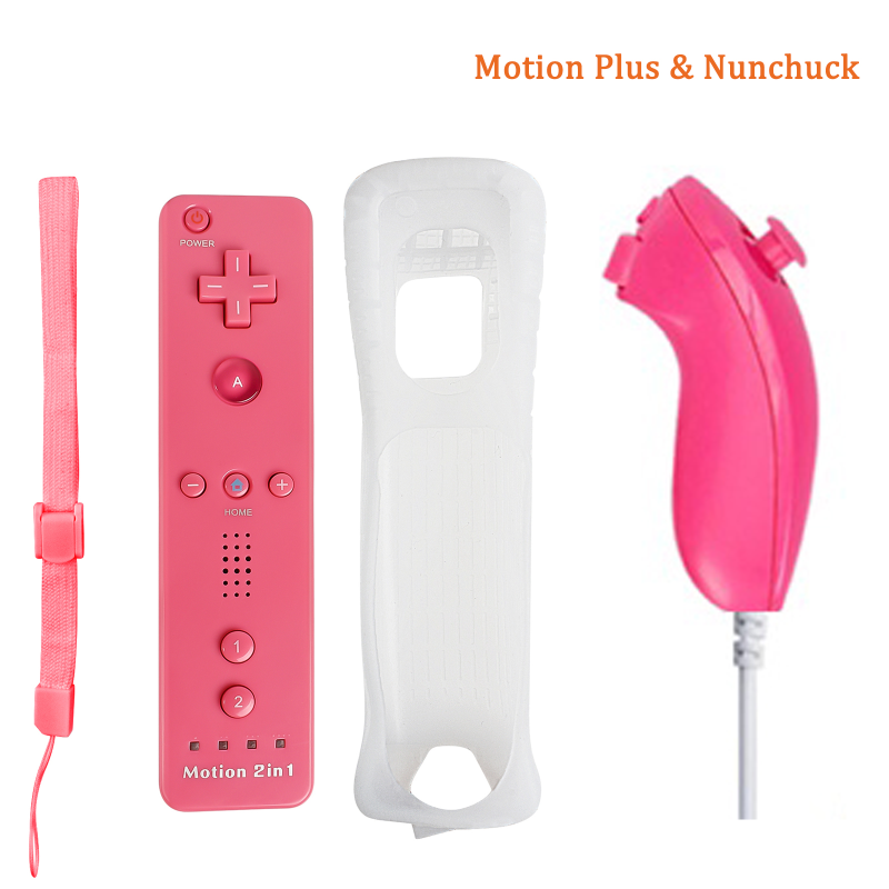 Télécommande sans fil 2 en 1 - motion plus / Nunchuck - pour Nintendo Wii / Wii U Joystick