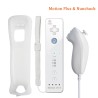Télécommande sans fil 2 en 1 - motion plus / Nunchuck - pour Nintendo Wii / Wii U Joystick