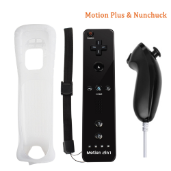 Télécommande sans fil 2 en 1 - motion plus / Nunchuck - pour Nintendo Wii / Wii U Joystick