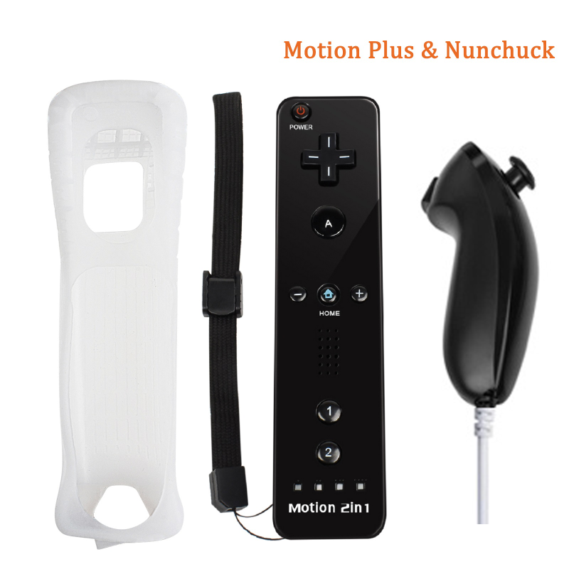 2 in 1 wireless remote - motion plus / Nunchuck - for Nintendo Wii / Wii U JoystickControllers