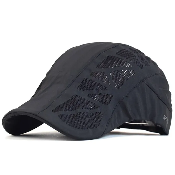 Trendy vizierpet - krantenjongensstijl - met mesh - unisexPetten & Hoeden