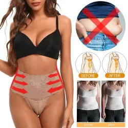 Afslankend slipje met hoge taille - stringtypeLingerie