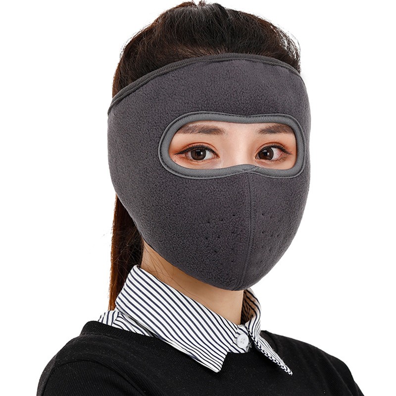 Masque facial chaud en polaire - coupe-vent / anti-poussière