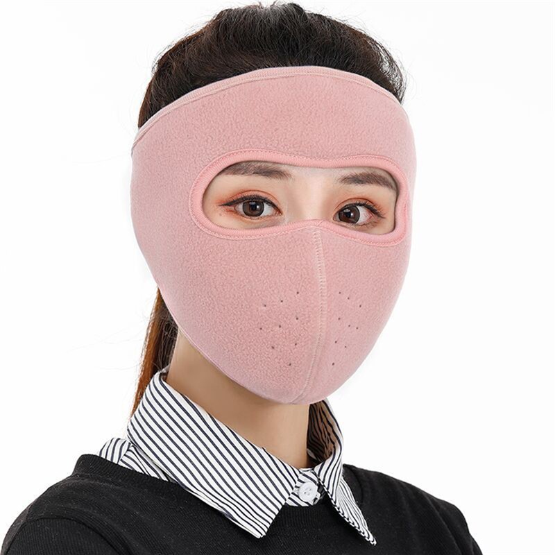 Masque facial chaud en polaire - coupe-vent / anti-poussière