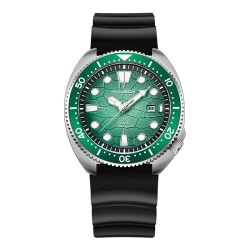 LIGE - montre à quartz en acier inoxydable - étanche - bracelet en silicone - vert