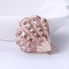 Kristallen schelp - elegante brocheBroches