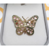 Papillon coquillage avec perle - broche