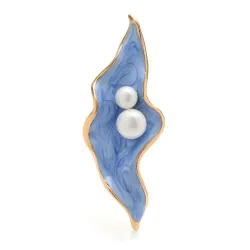 Nacre - avec perles - broche