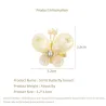 Papillon en nacre - avec cristaux / perles