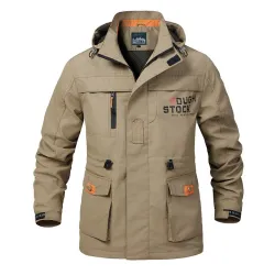 Militair herenjack met capuchon - winddicht - waterdichtJassen