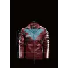 Kort leren jack - decoratieve patchesJassen