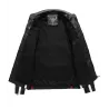 Blouson cuir court - patchs décoratifs