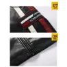 Kort leren jack - decoratieve patchesJassen