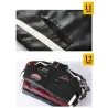 Kort leren jack - decoratieve patchesJassen