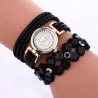 Meerlagige kristallen armband - met horlogeArmbanden