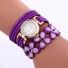 Meerlagige kristallen armband - met horlogeArmbanden