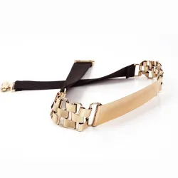 Ceinture élastique mode - avec décoration en métal doré