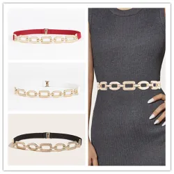 Modieuze elastische riem - vierkante metalen decoratiesRiemen