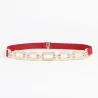 Fashionable elastic belt - square metal decorationsBelts