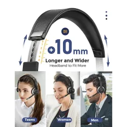Mpow HC6 - Casque filaire USB - casque avec microphone - 3,5 mm
