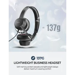 Mpow HC6 - Casque filaire USB - casque avec microphone - 3,5 mm