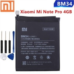 Batterie d'origine BM34 - 3010mAh - pour Xiaomi Mi Note Pro 4GB RAM - avec outils