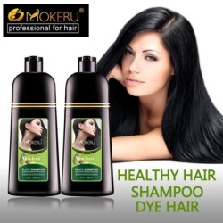 Fruit herbal - shampoing noir - teinture permanente pour cheveux gris - 500ml - 2 pièces
